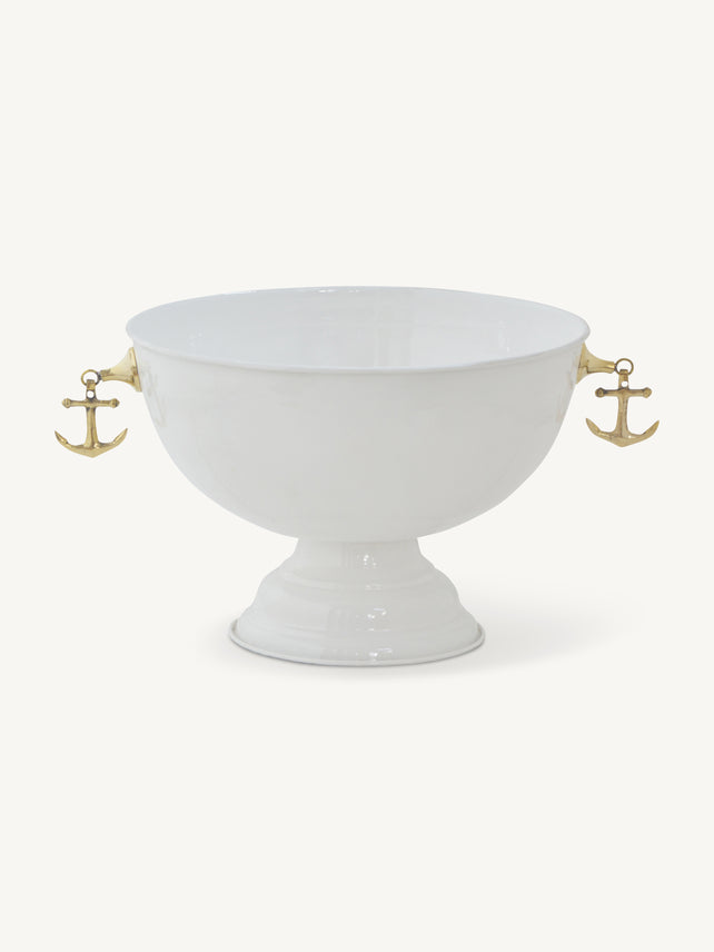 Bowl w/handle ZORIX 44x36x24cm white