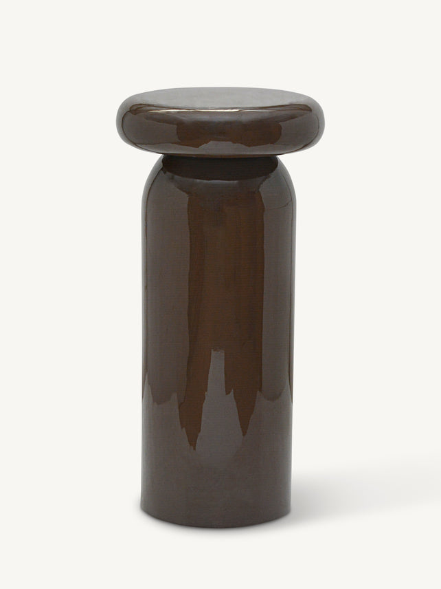 Side table LUMEA Ø30x60cm chestnut