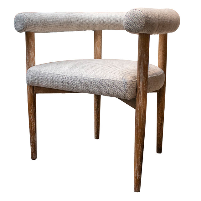 Dining chair Amanda light grey w/ash wood 66x56x70