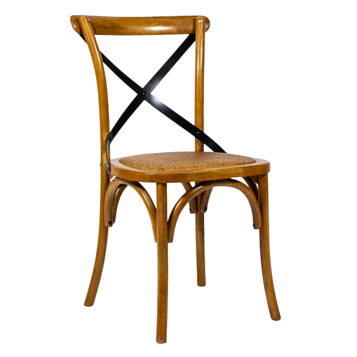 Dining chair Ralph 3 brown oak w/steel back 49x56x88