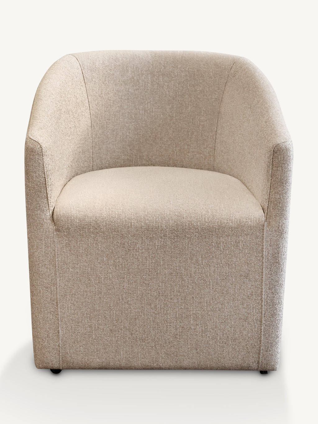 Dining chair Julia linen look w/wheels