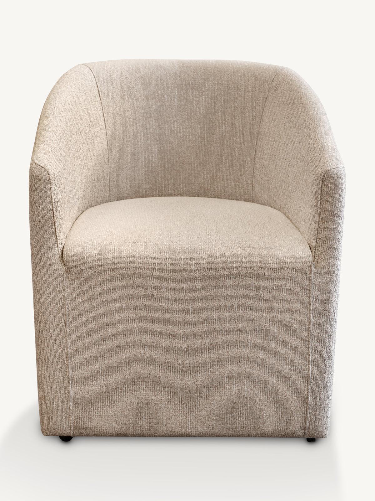 Dining chair Julia linen look w/wheels