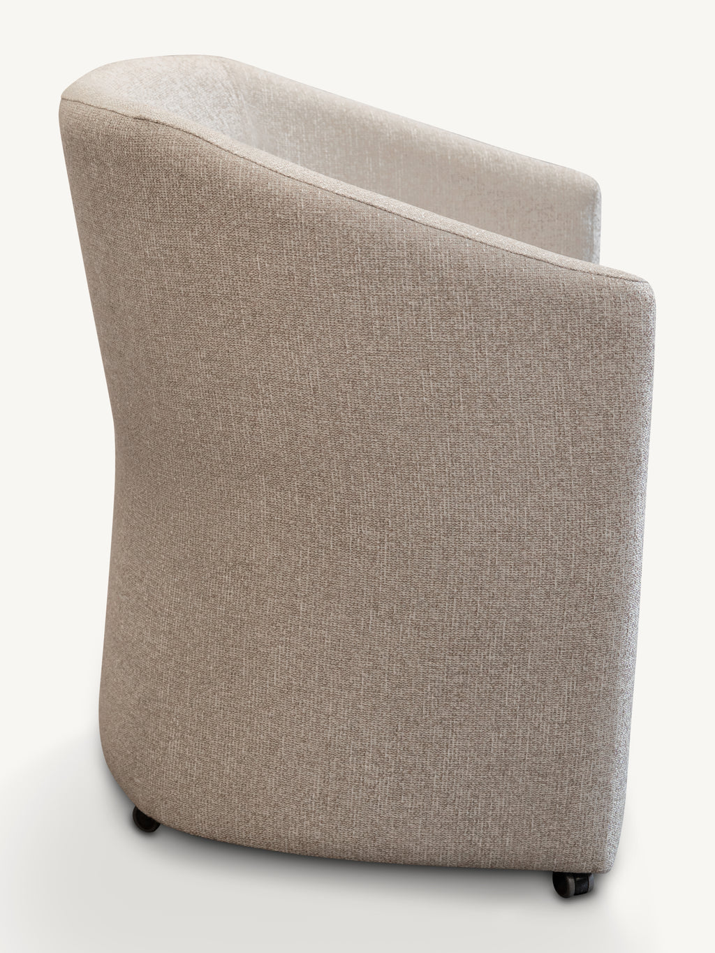 Dining chair Julia linen look w/wheels
