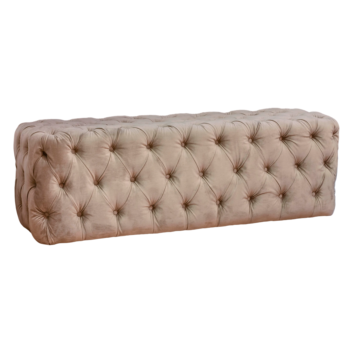Ottoman Sara natural velvet 150x50x50