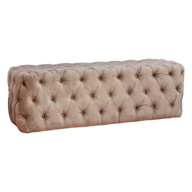 Ottoman Sara natural velvet 150x50x50