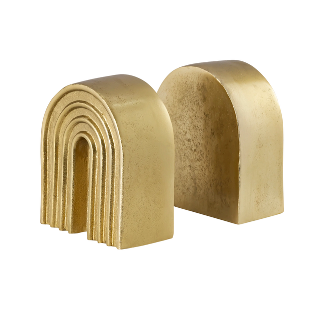 Book end SET/2 ALU/MATTGOLD 16x16x18