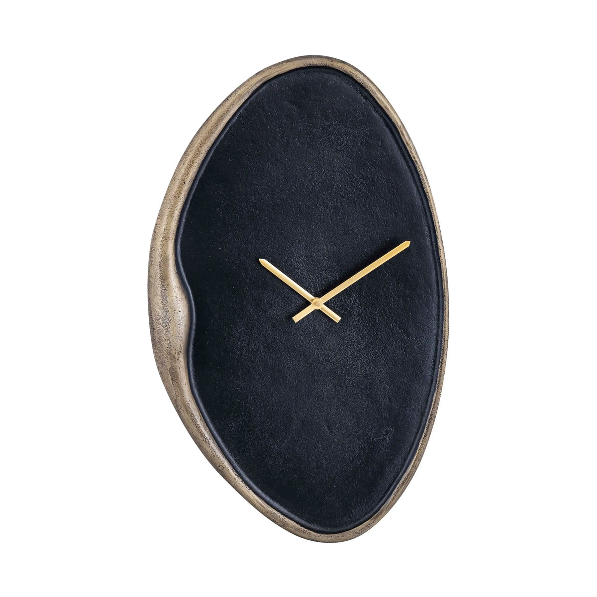 Wall clock oval black/bronze ALU 32x53x2