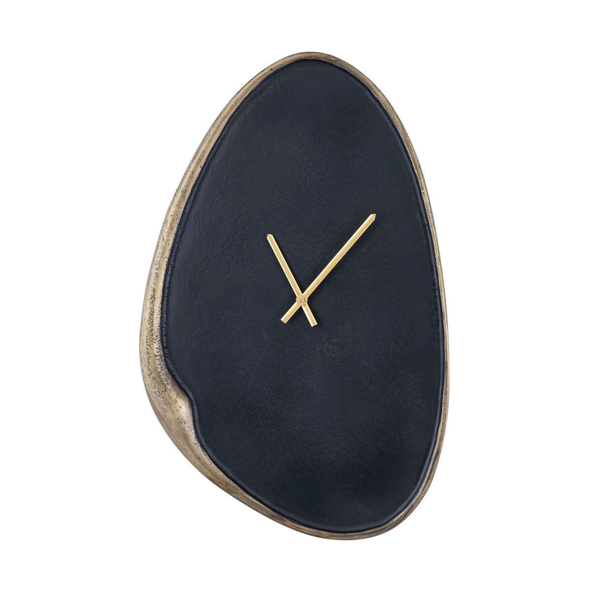 Wall clock asymmetrical black/bronze ALU 53x33x3