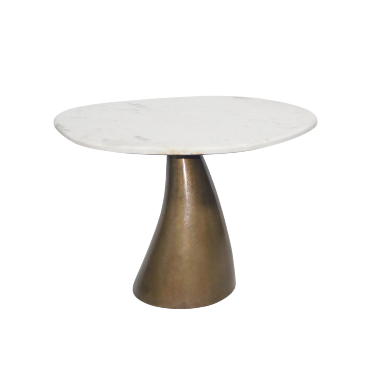 Coffee table RIGA w/marble top 65x56x54cm gold