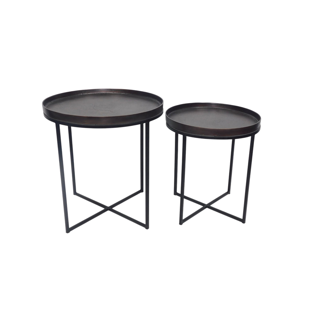 Side table VARNA 2/set 52x50x50cm brown