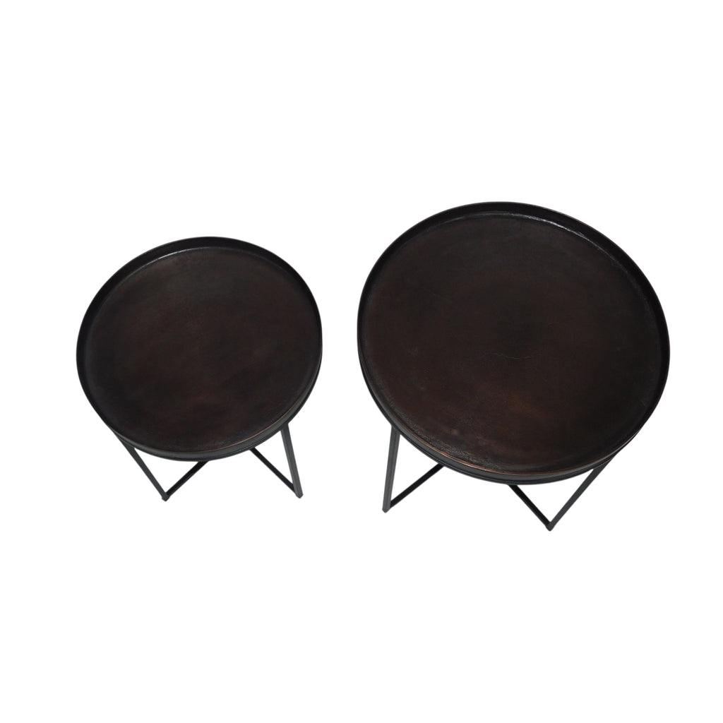 Side table VARNA 2/set 52x50x50cm brown