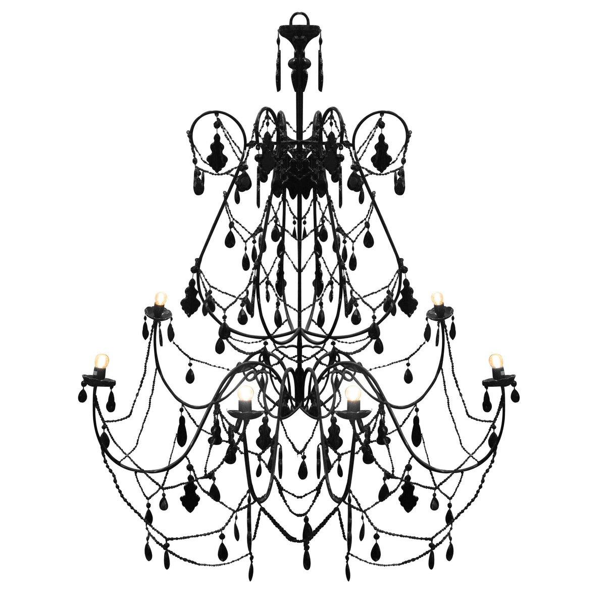 Chandelier ALU/IR black 160x160x162