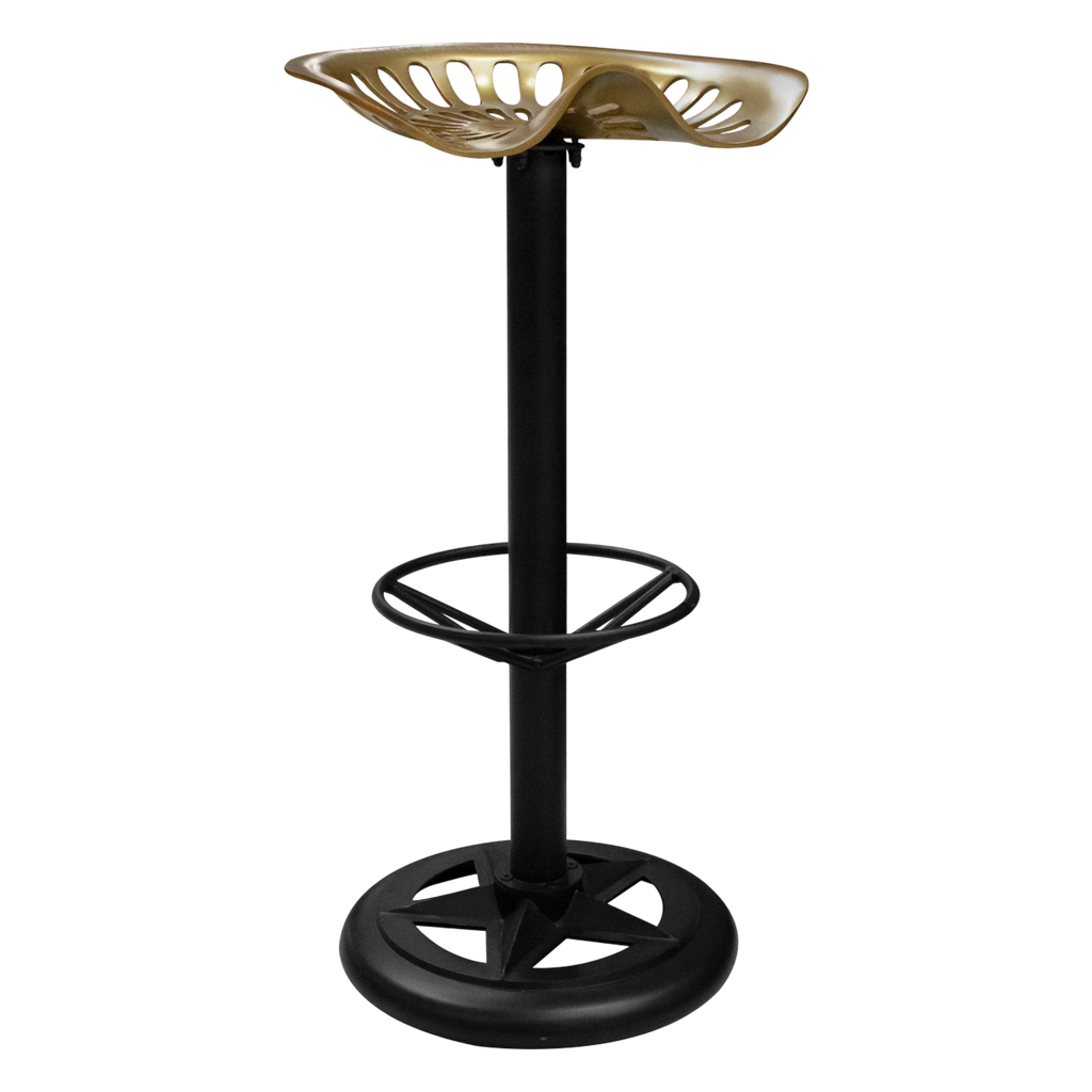 Tractor barstool gold black ALU 44x33x76