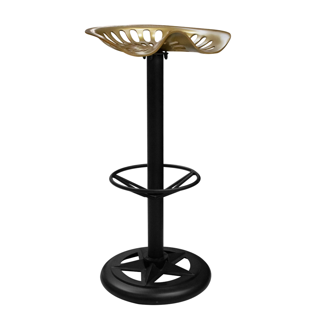 Tractor barstool gold black ALU 44x33x70