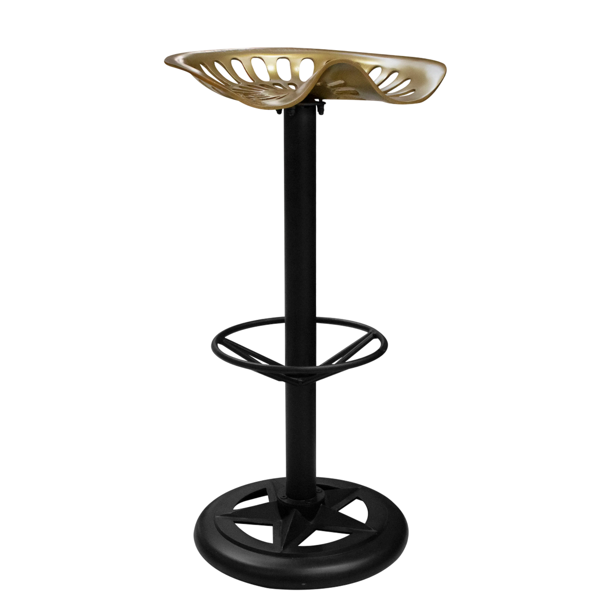 Tractor barstool gold black ALU 44x33x70