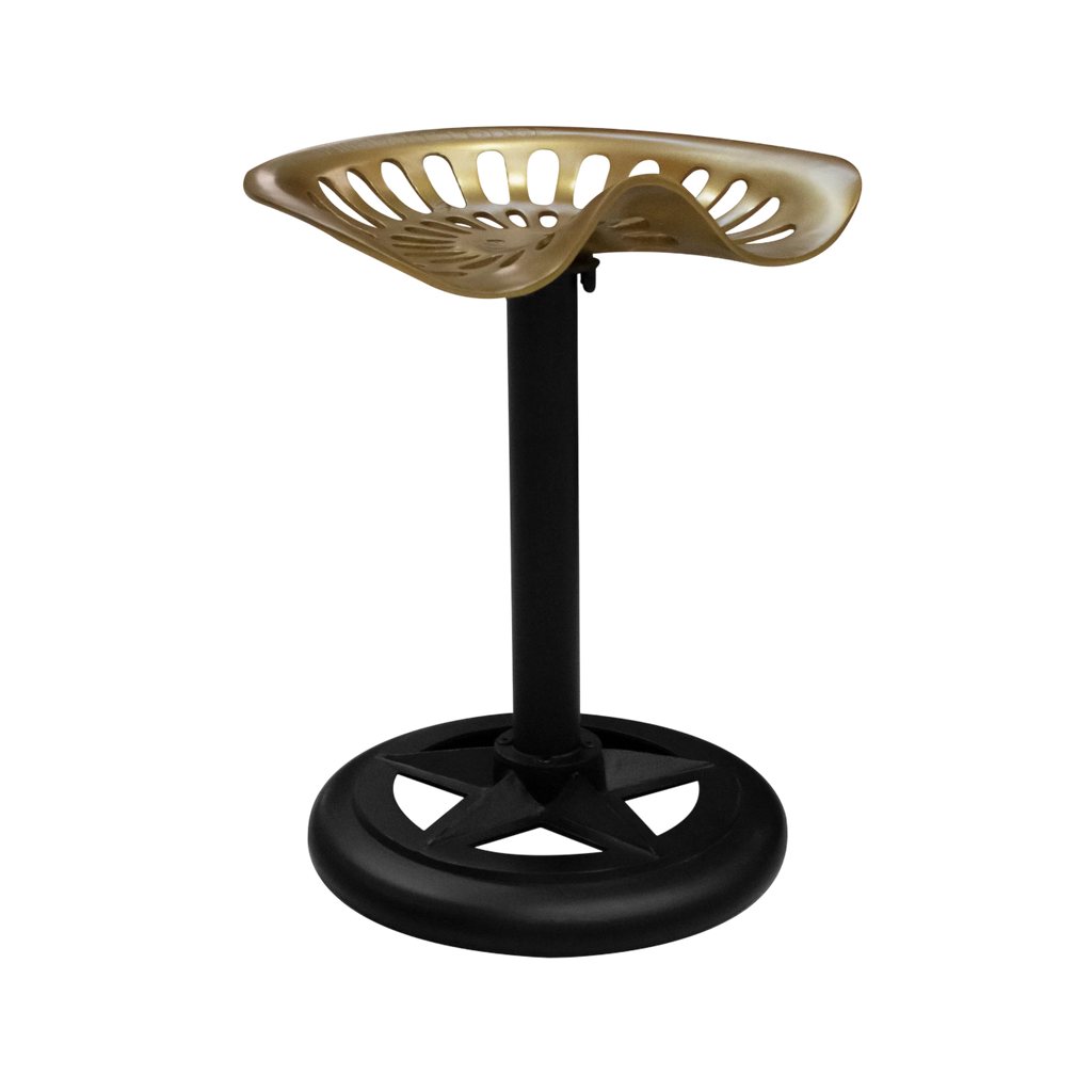 Tractor barstool gold black ALU 44x33x46