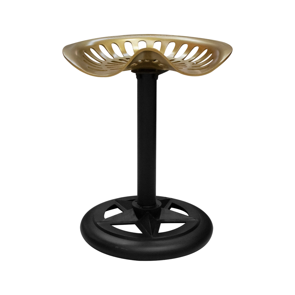 Tractor barstool gold black ALU 44x33x46