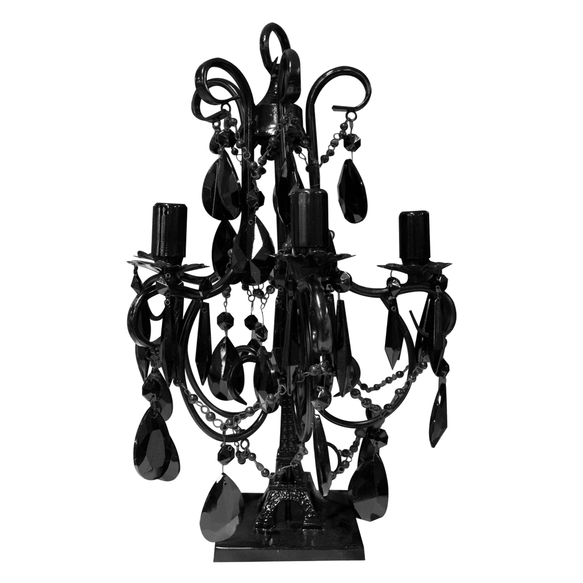 Table chandelier black BRASS/IR glass 36x36x49