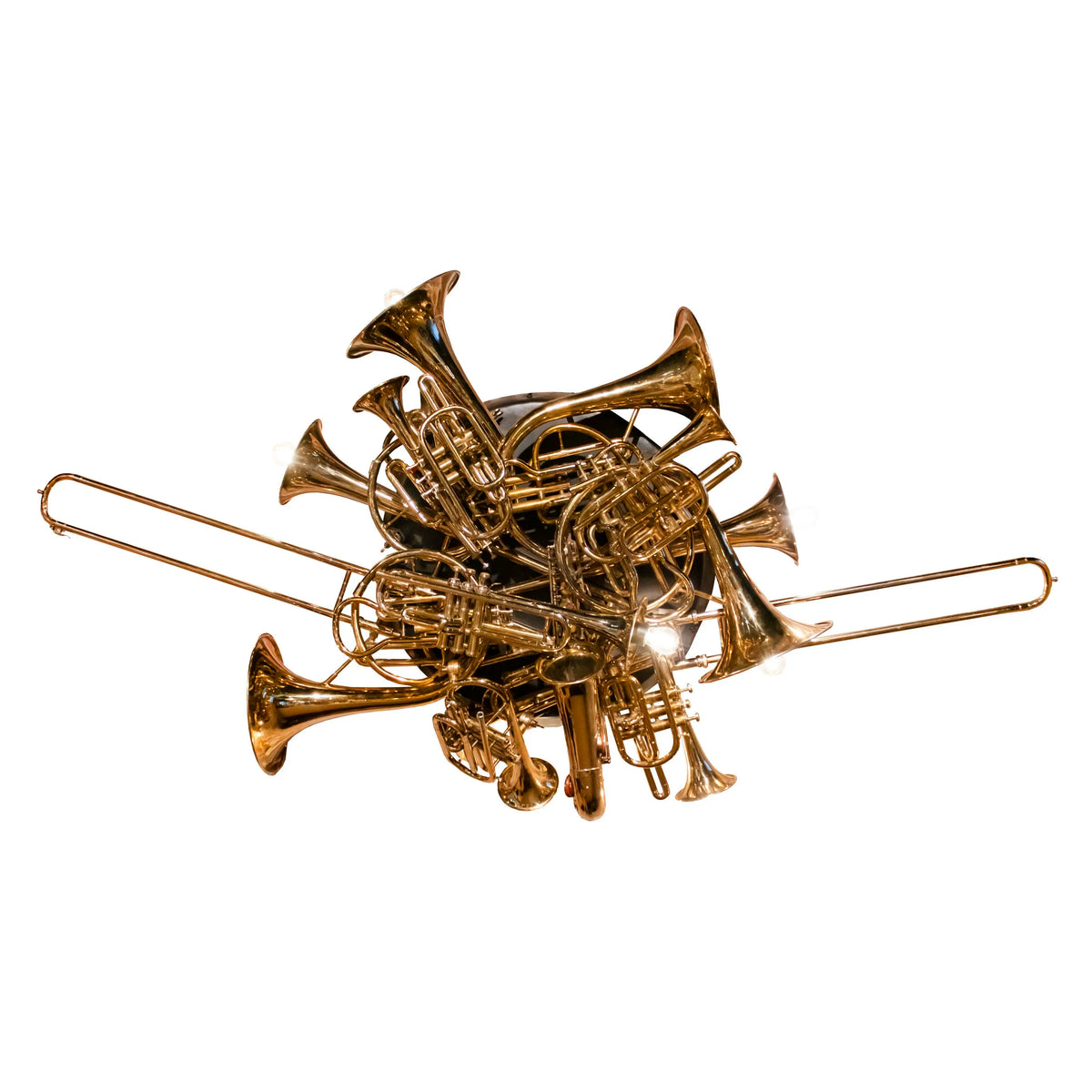 Wall lamp trompets ALU/ANT.BRASS 195x130x35