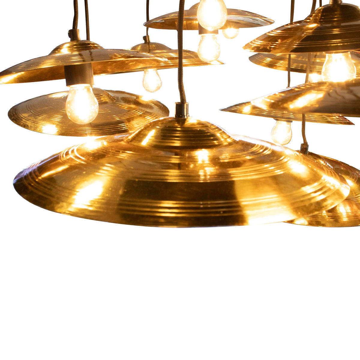 Ceiling lamp cymbals ALU/ANT.BRASS 100x100