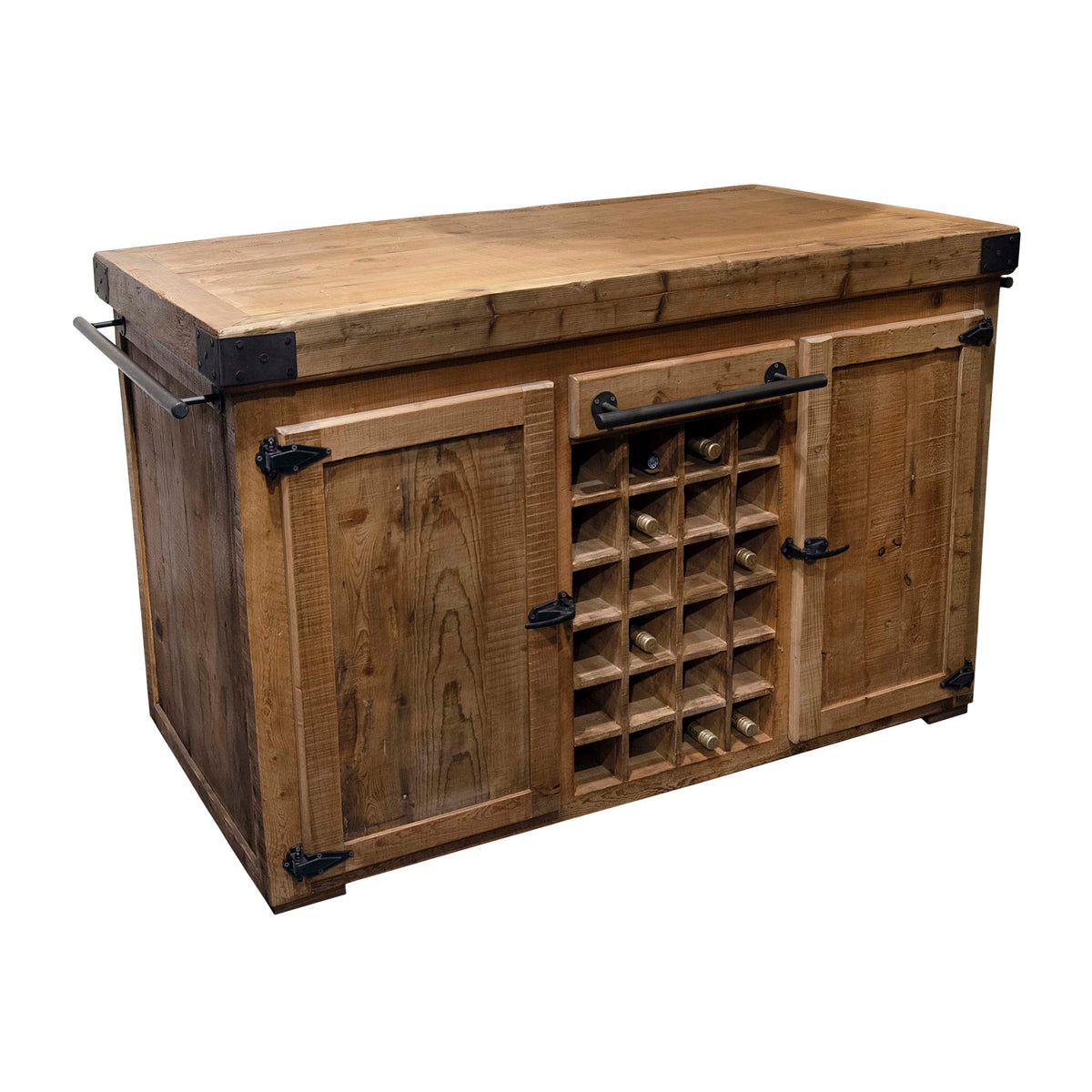 Kookeiland DANIEL 160x80x103cm gerecycled grenen