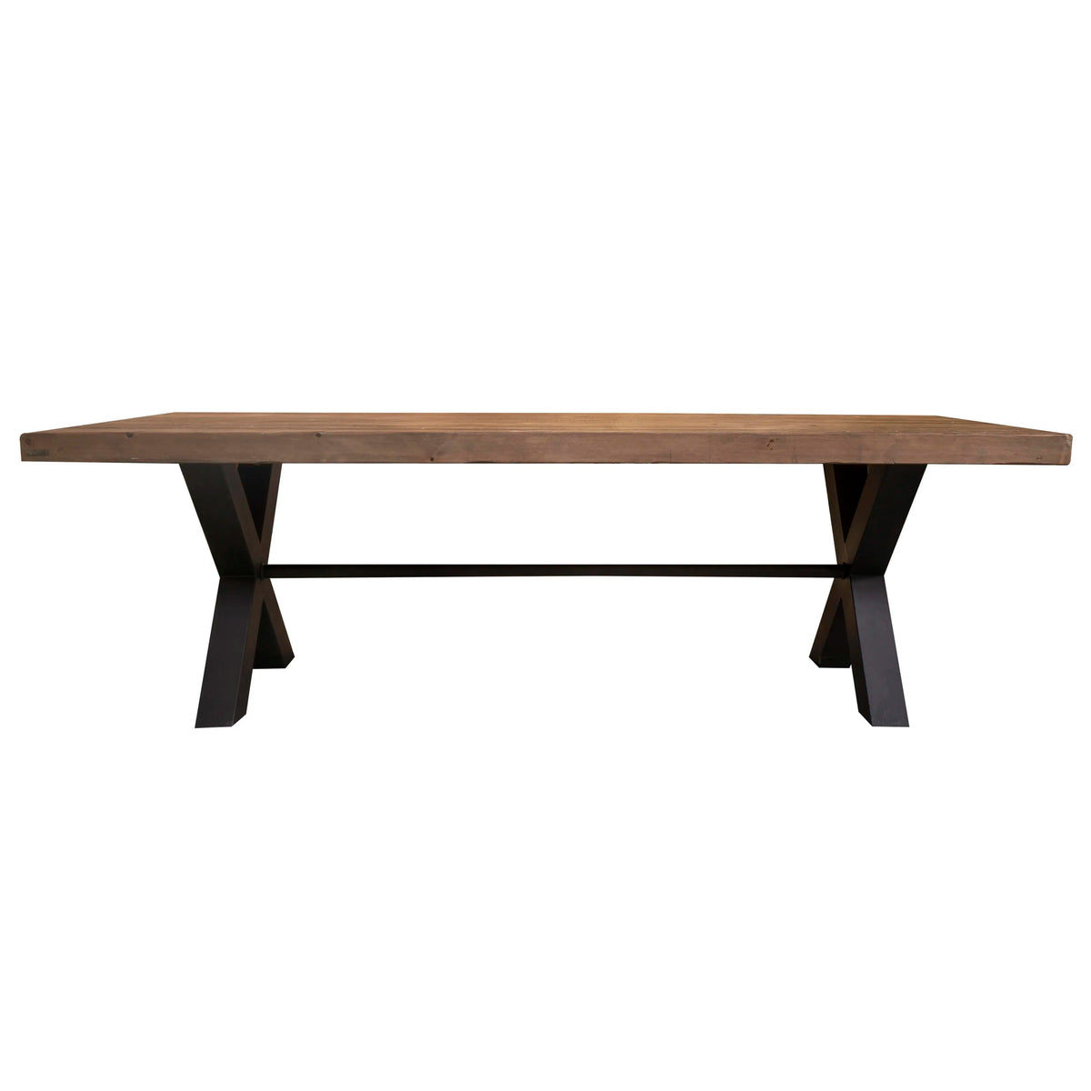 Dining table crossed legs recl pine 300x110x78