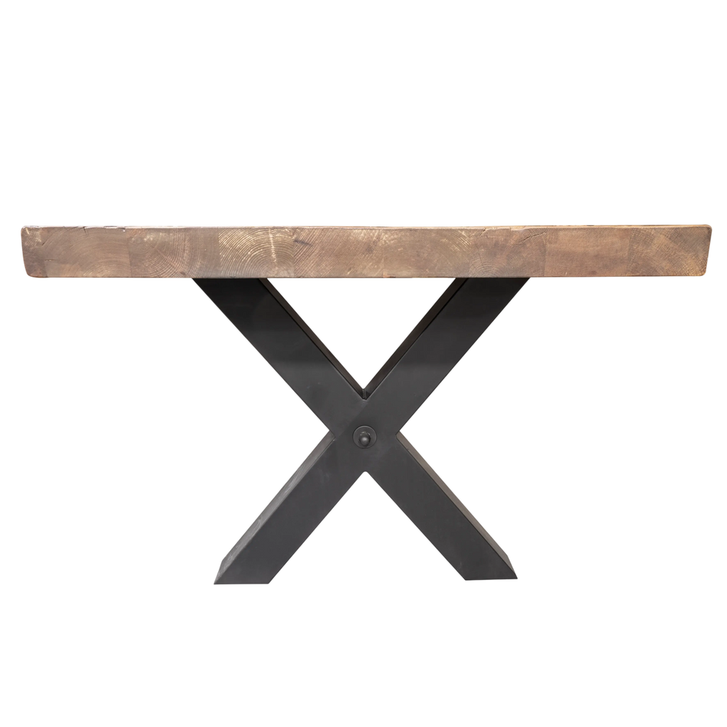 Dining table crossed legs recl pine 240x100x78