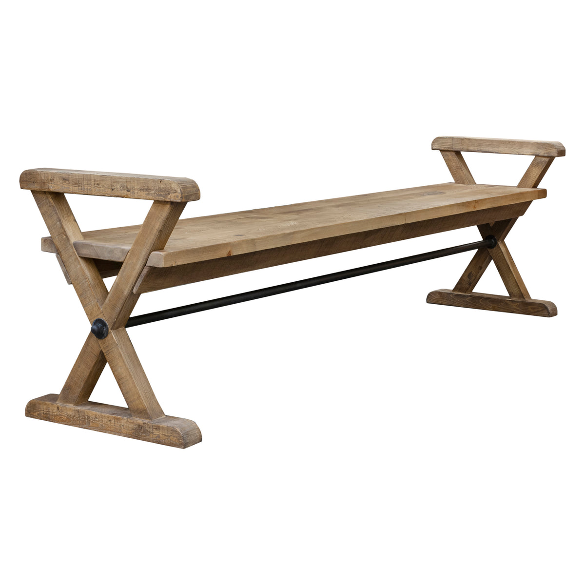 Bench BENNY 220x50x46cm recycled pine