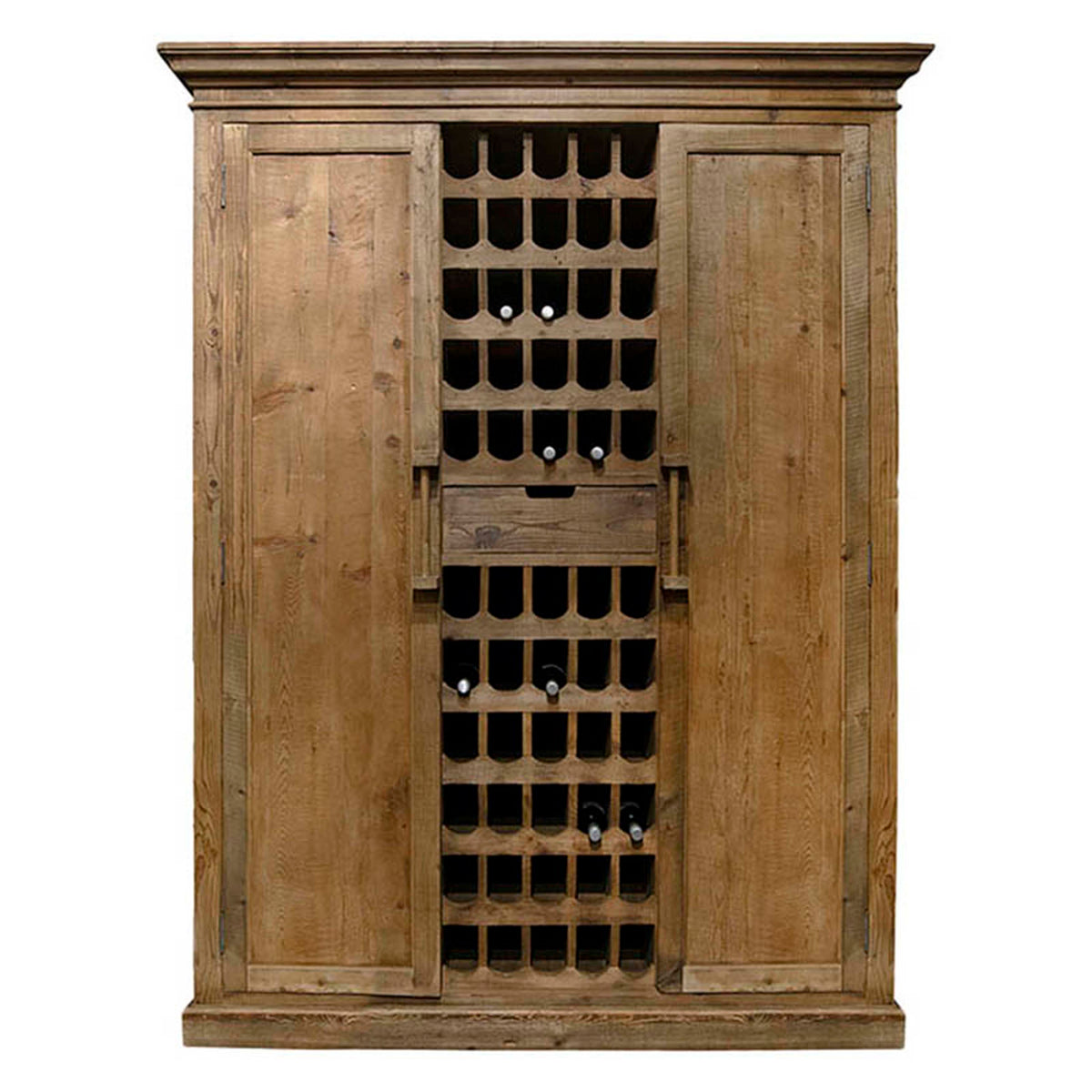 Wijnkast WILLIAM 181x60x236cm gerecycled grenen