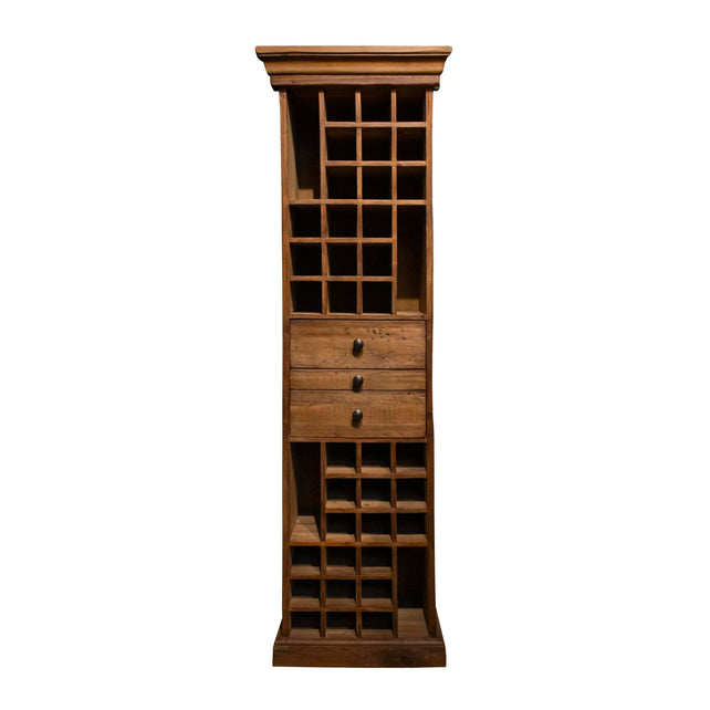 Wine cabinet natural old pine 60x35x210