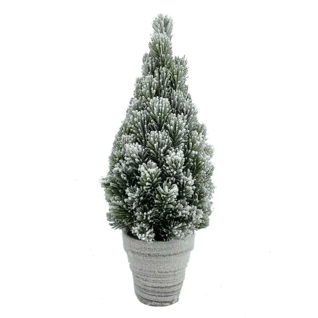 Decorative tree w/snow in pot  20x20x50