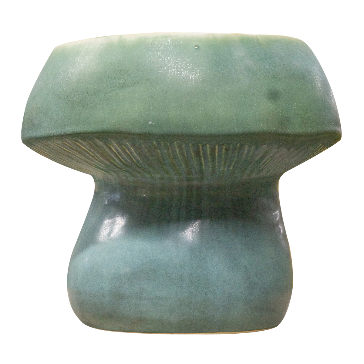Pot mushroom duo green ceramic 32x31x27