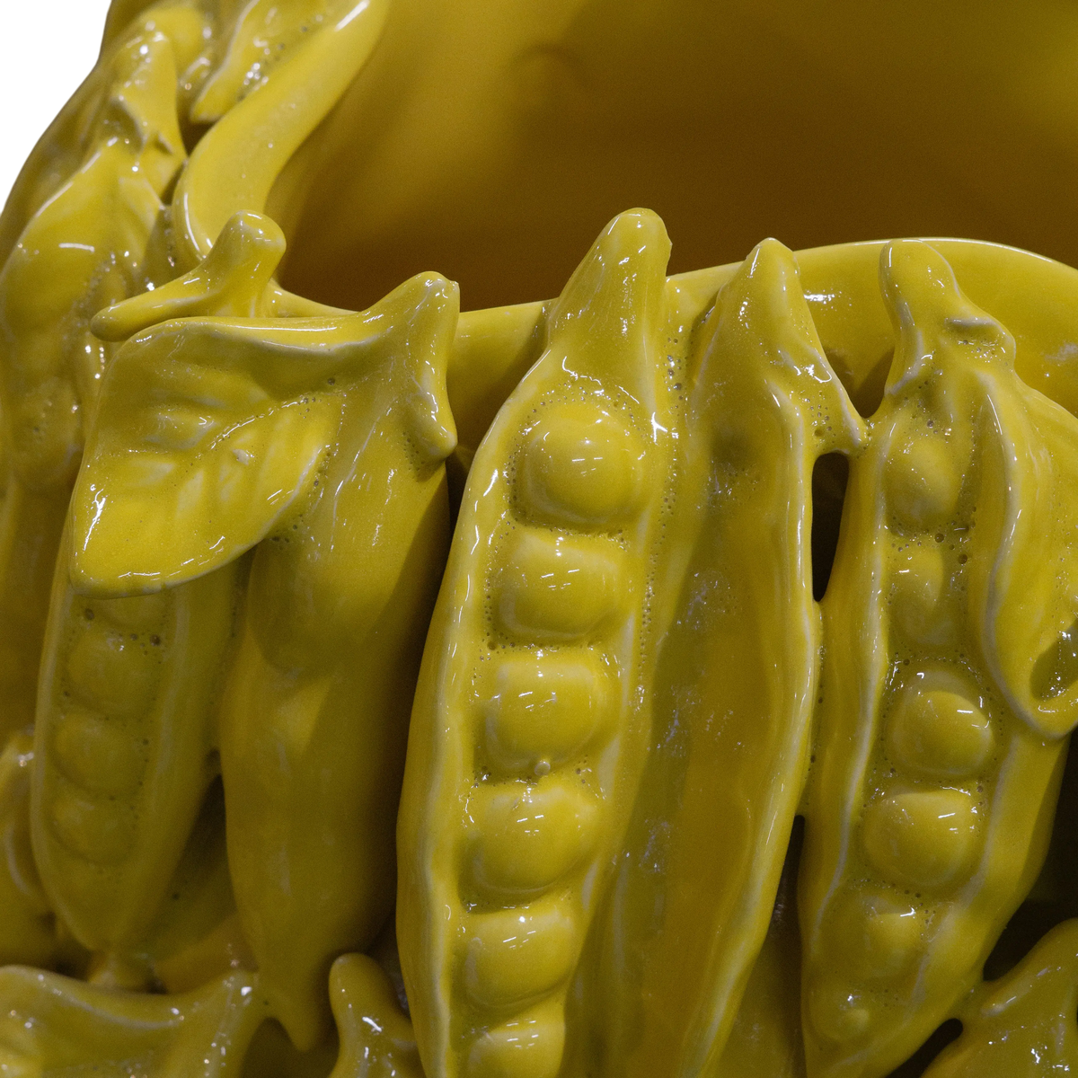 Vase podded peas yellow ceramic 32x31x45
