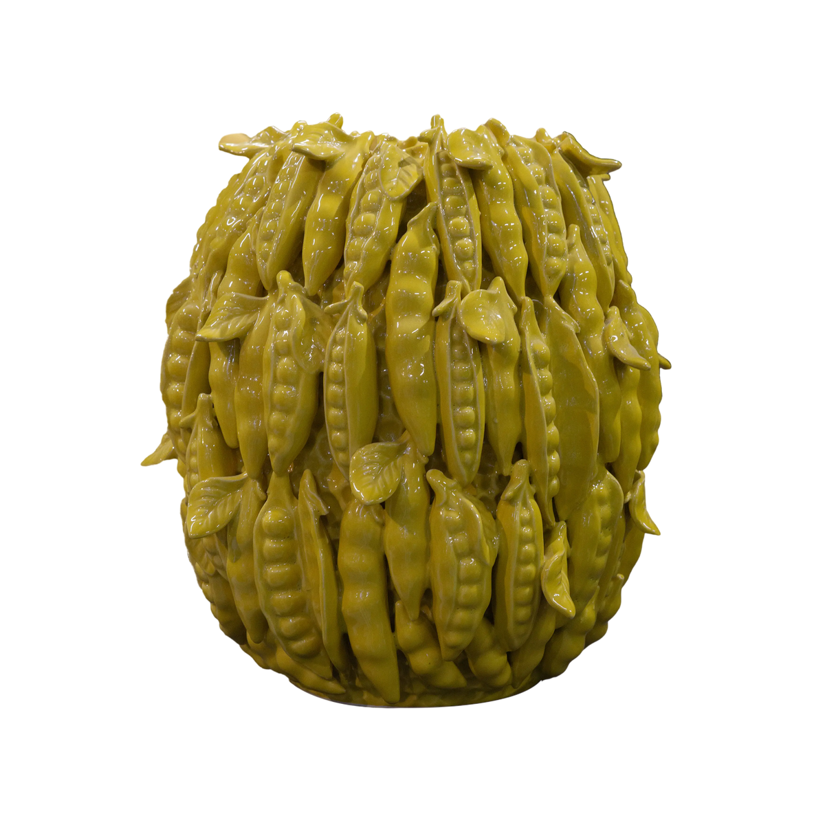 Vase podded peas yellow ceramic 29x29x32