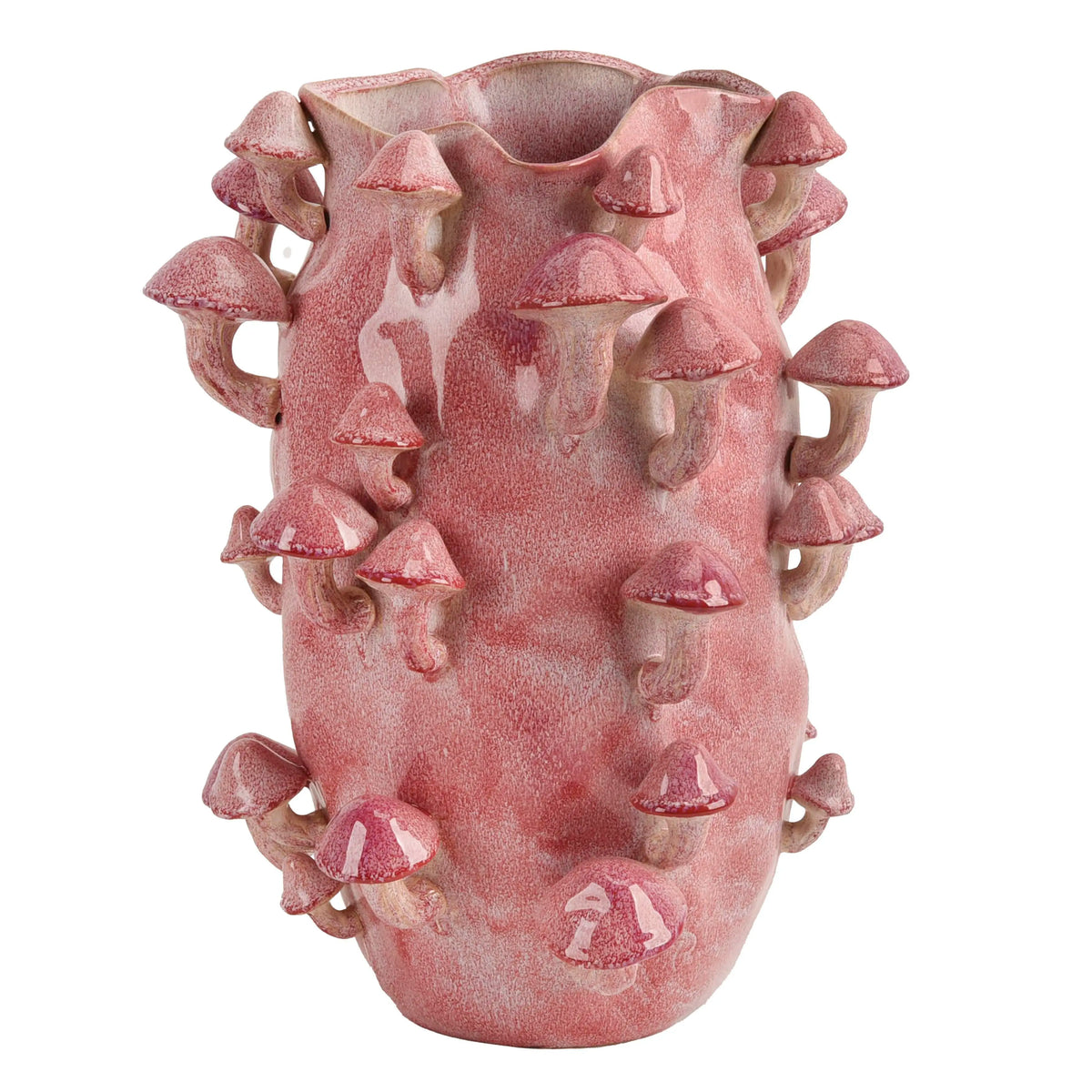 Vase mushrooms red 37x35x48