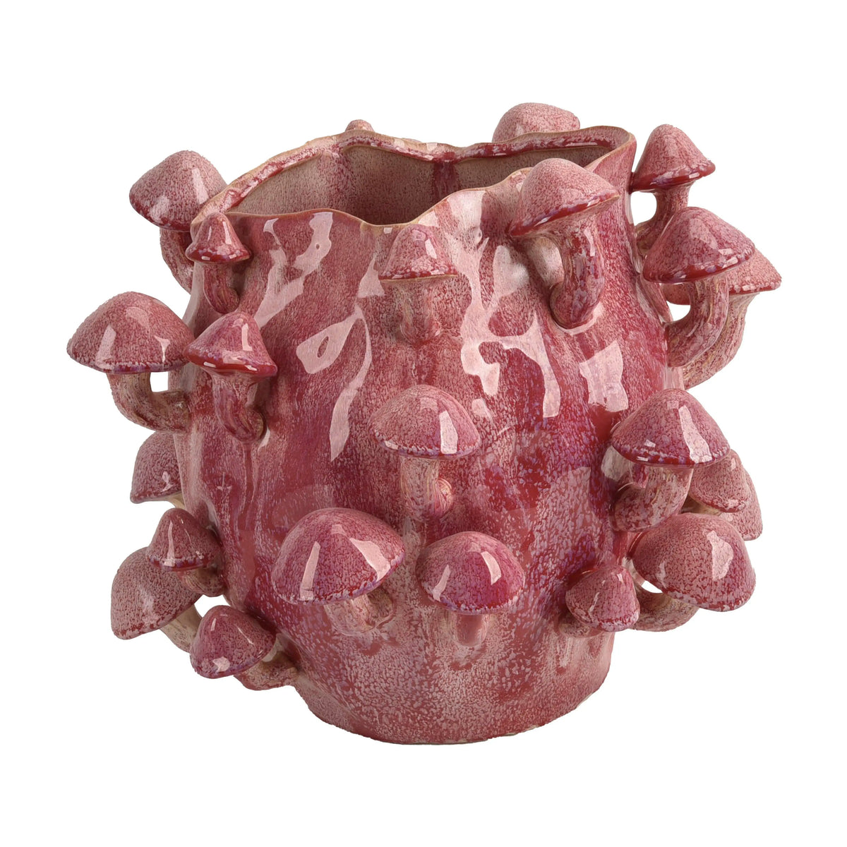 Vase mushrooms red 39x39x33