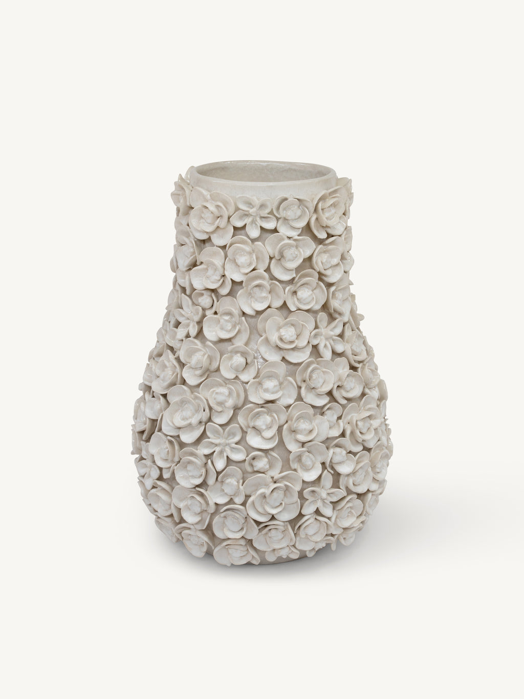 Vase NOMA flowers Ø31x44cm ivory
