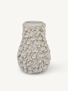 Vase NOMA flowers Ø31x44cm ivory
