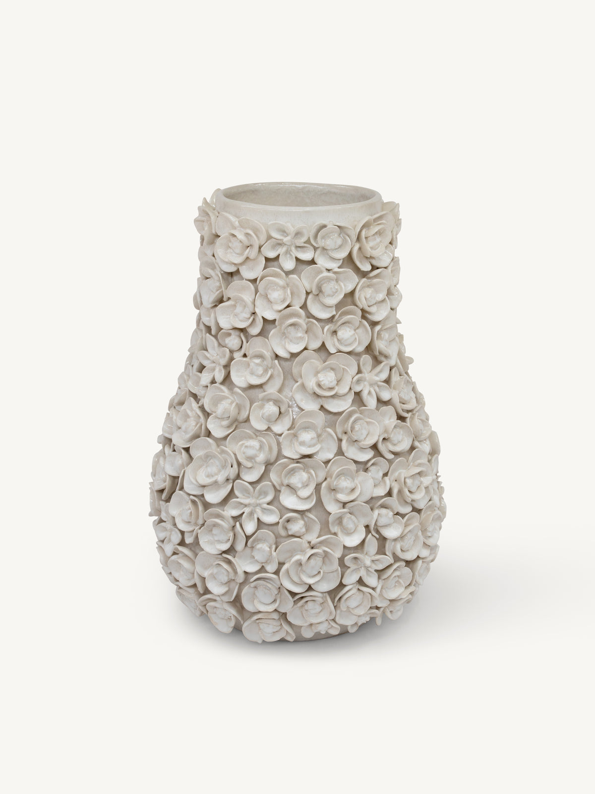 Vase NOMA flowers Ø31x44cm ivory