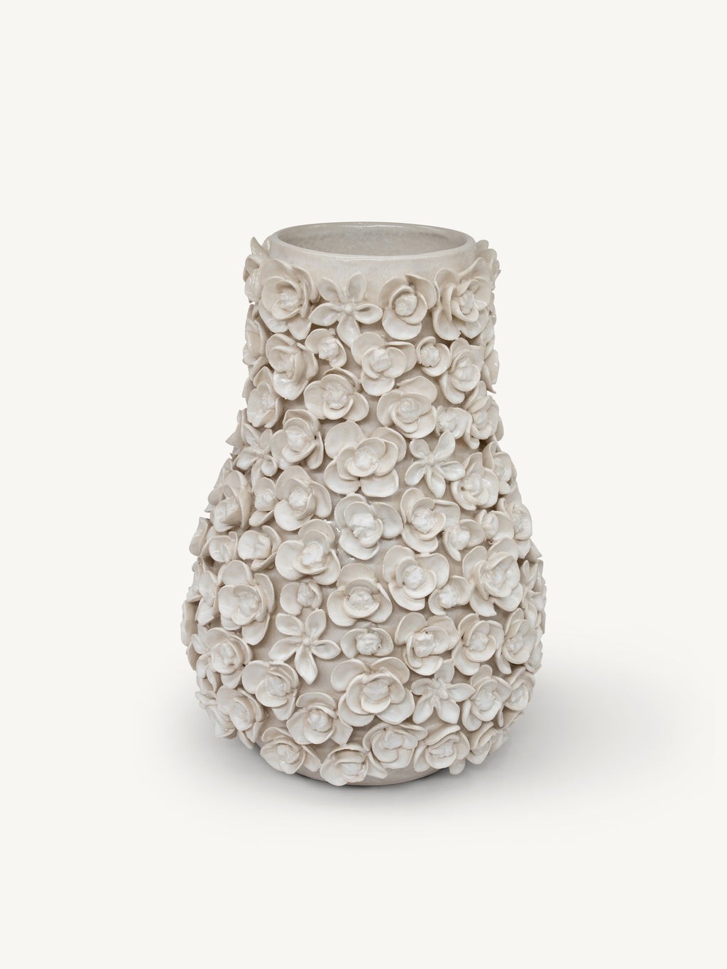 Vase NOMA flowers Ø31x44cm ivory
