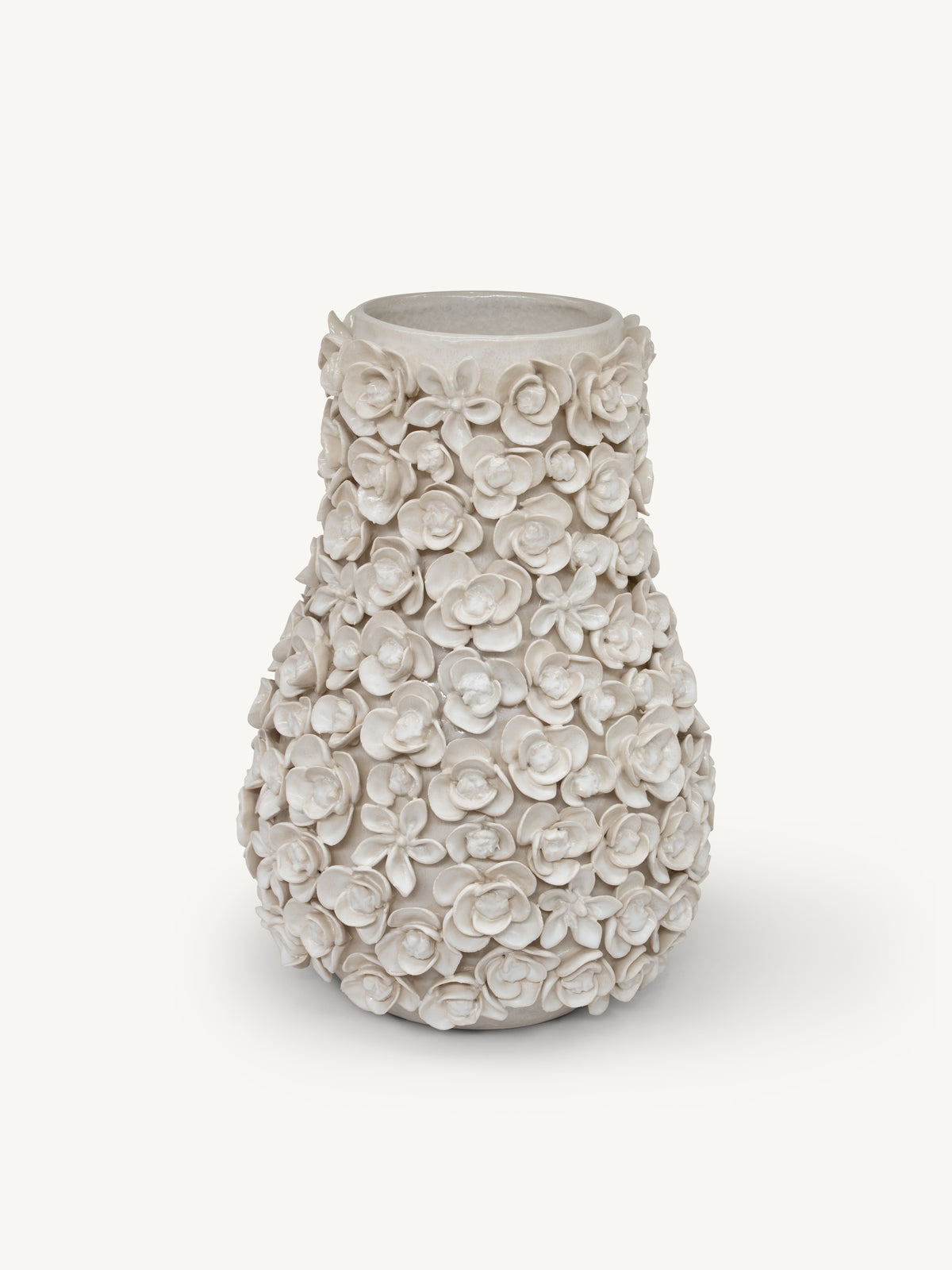 Vase NOMA flowers Ø31x44cm ivory