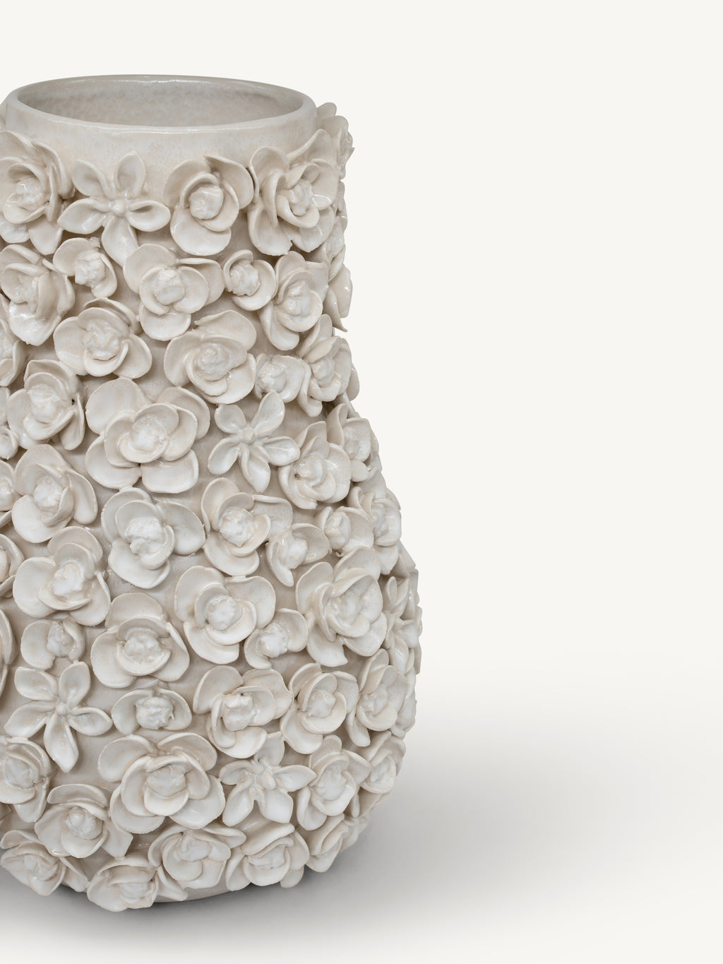 Vase NOMA flowers Ø31x44cm ivory