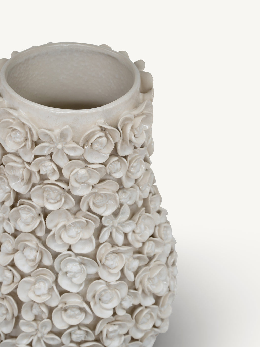 Vase NOMA flowers Ø31x44cm ivory