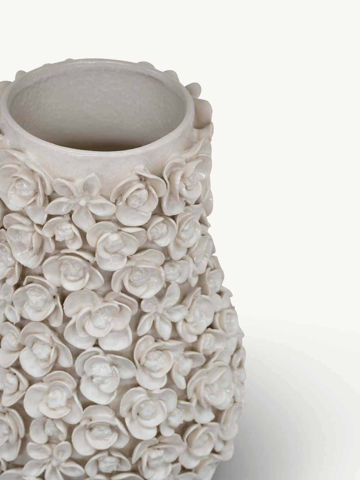Vase NOMA flowers Ø31x44cm ivory