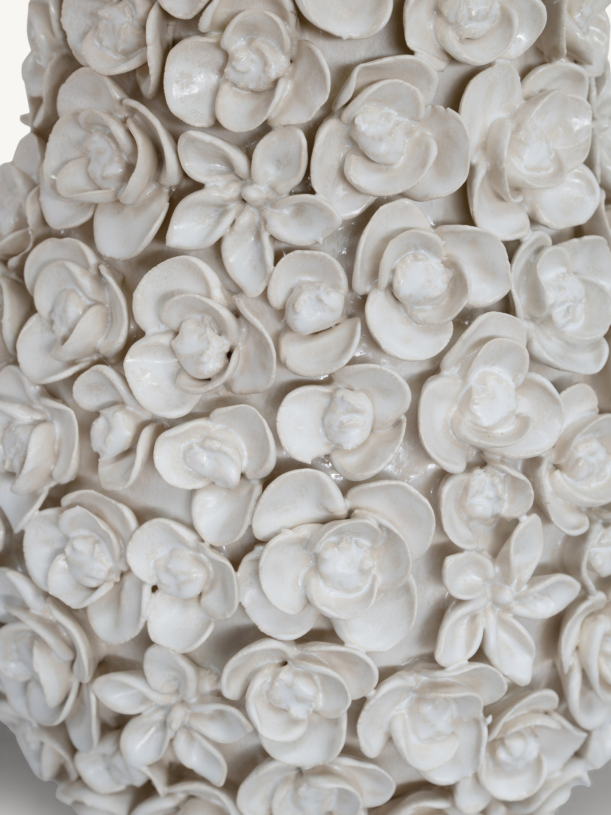 Vase NOMA flowers Ø31x44cm ivory
