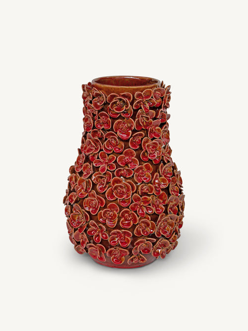 Vase NOMA flowers Ø31x44cm red