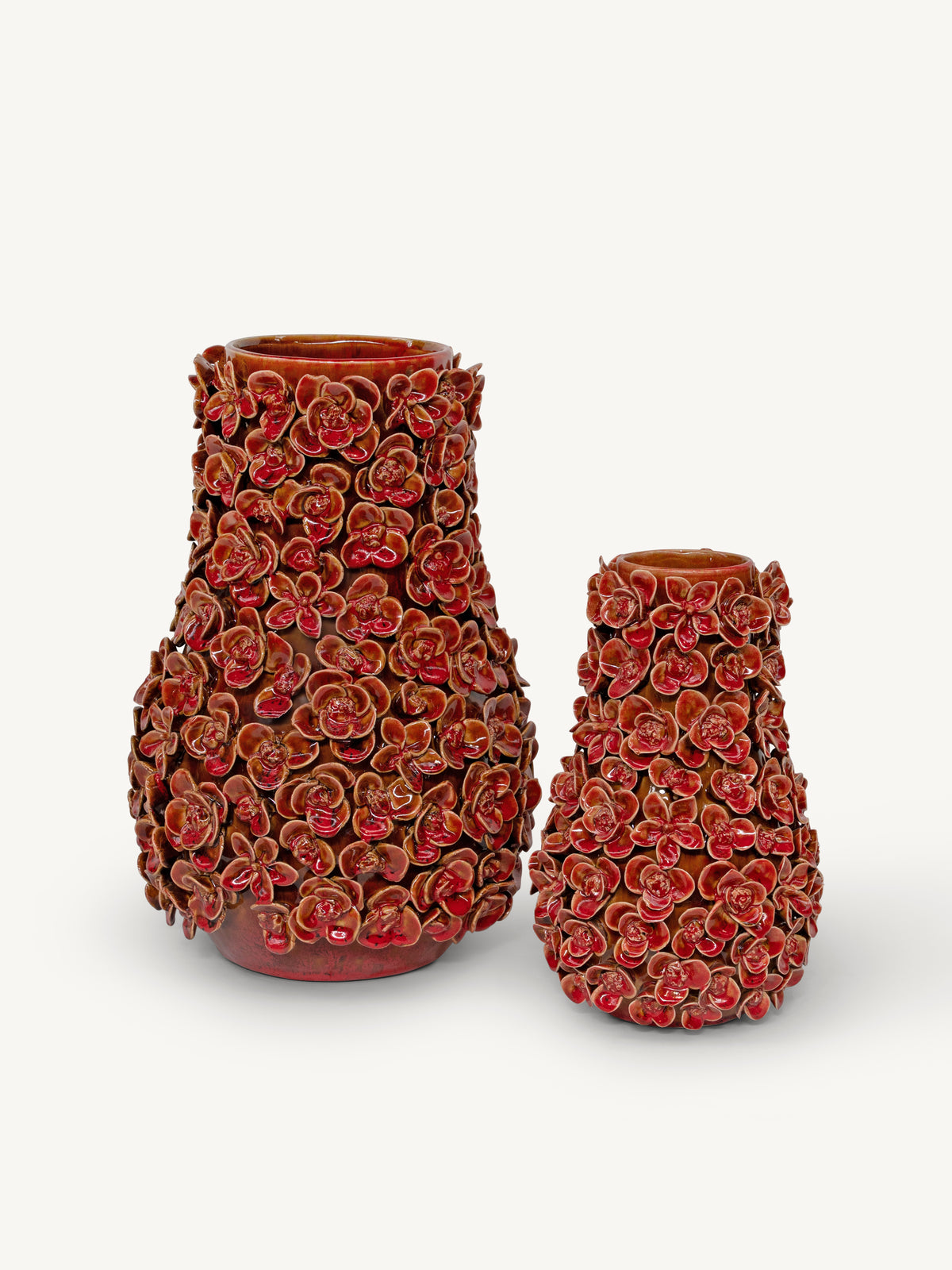 Vase NOMA flowers Ø31x44cm red