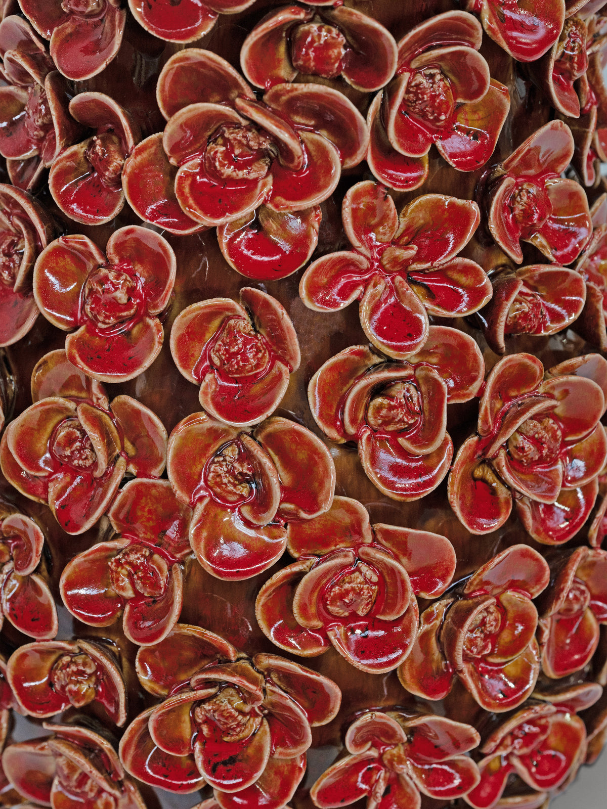 Vase NOMA flowers Ø31x44cm red