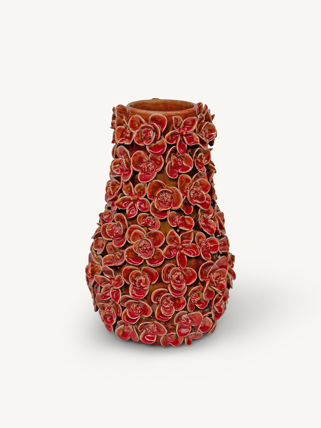 Vase NOMA flowers Ø21x32cm red