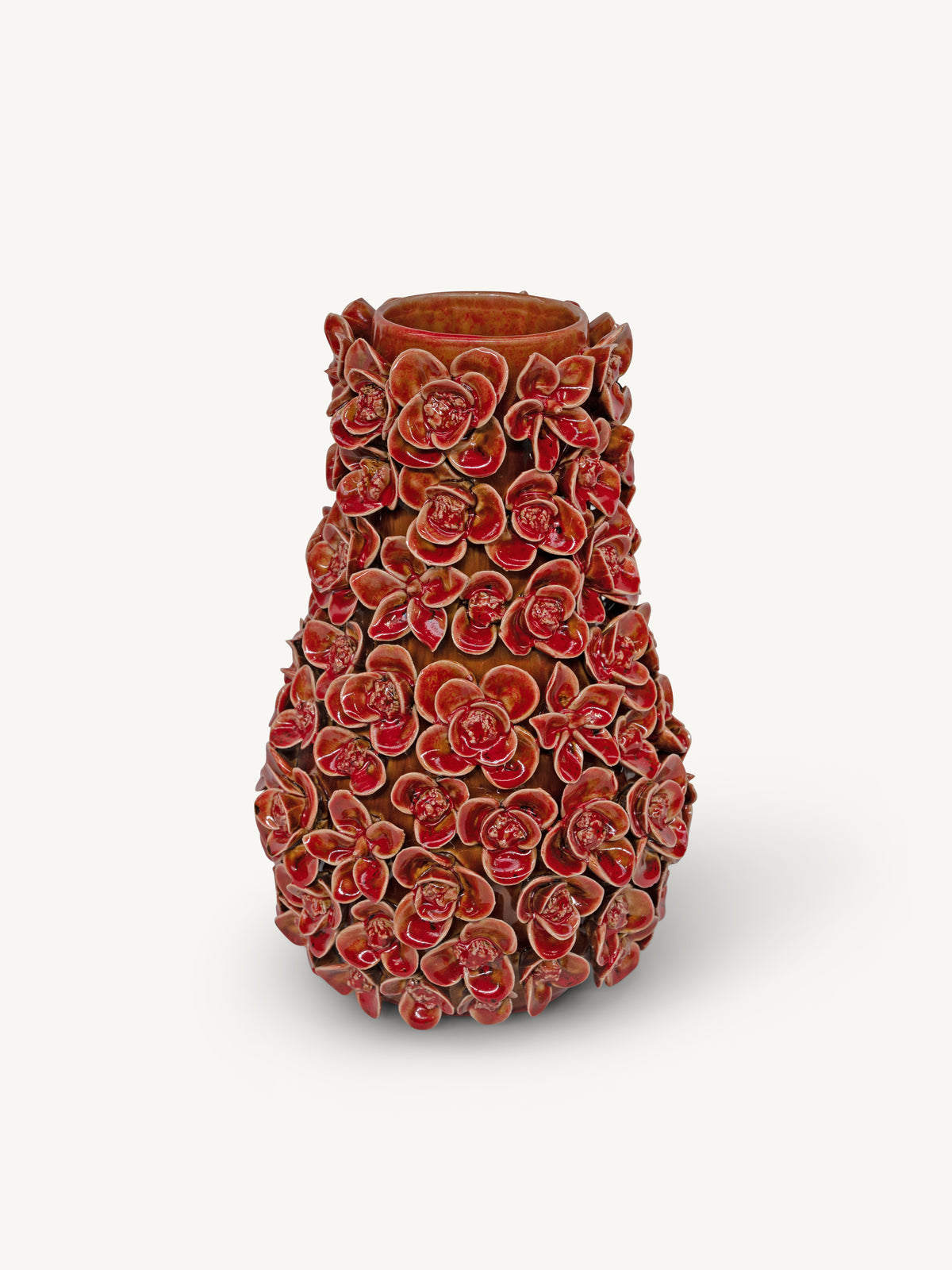Vase NOMA flowers Ø21x32cm red